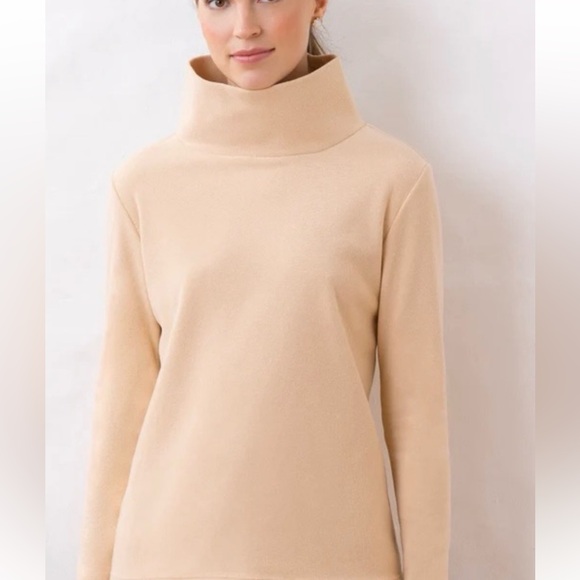 DUDLEY STEPHENS Greenpoint Turtleneck Fleece Natural Blush New With Tags - Picture 1 of 15